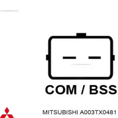 Alternator A003TX0481 Mitsubishi