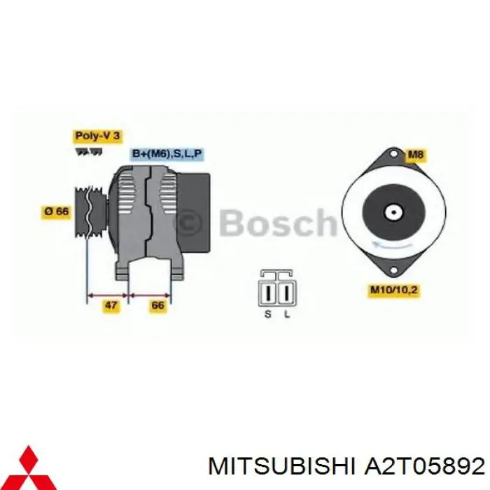 A2T05892 Mitsubishi Alternator