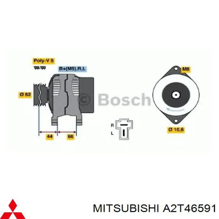 Alternator Mazda 626 II hatchback (GC) (1983 - 1987) cena, od 133,13 USD