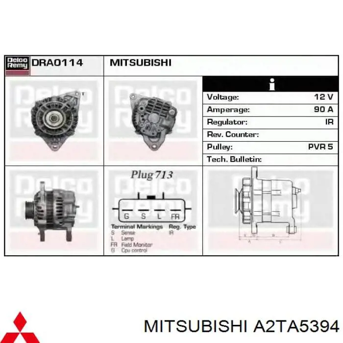 A2TA5394 Mitsubishi Alternator