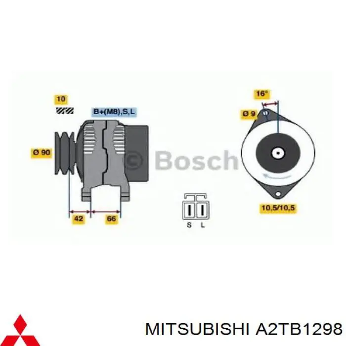 A2TB1298 Mitsubishi alternator