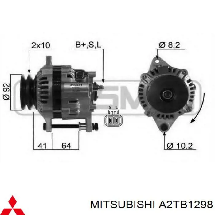 Do koszyka A2TB1298 Mitsubishi Alternator