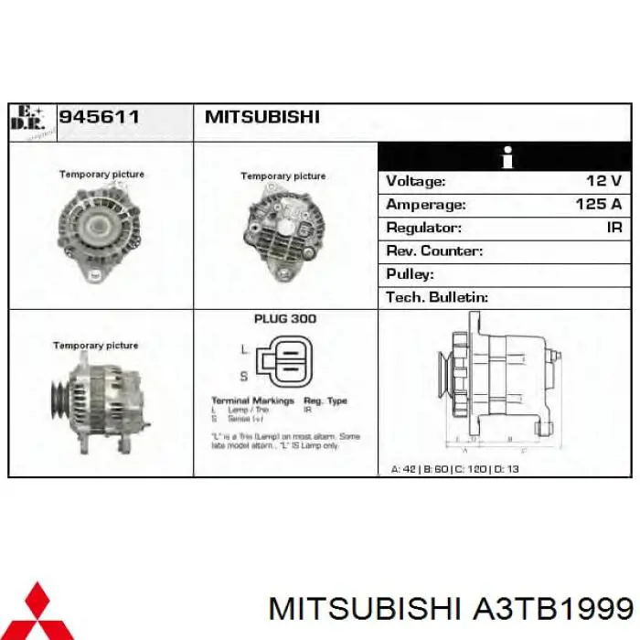 Do koszyka A3TB1999 Mitsubishi Alternator