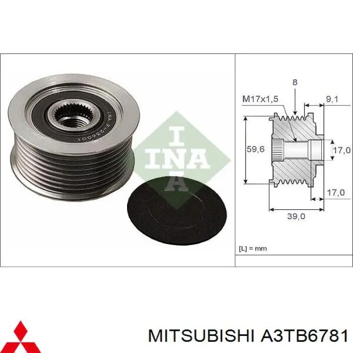 Alternator Mitsubishi A3TB6781
