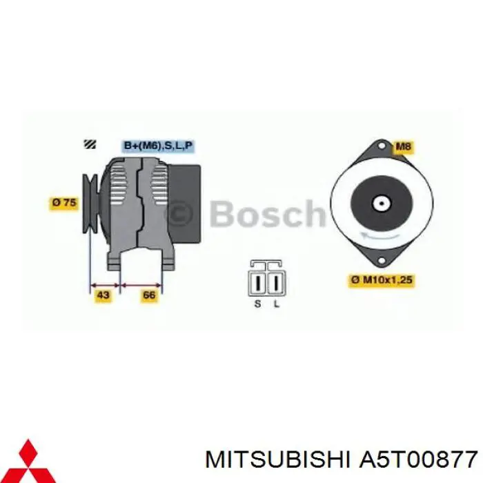 Alternator A5T00877 Mitsubishi