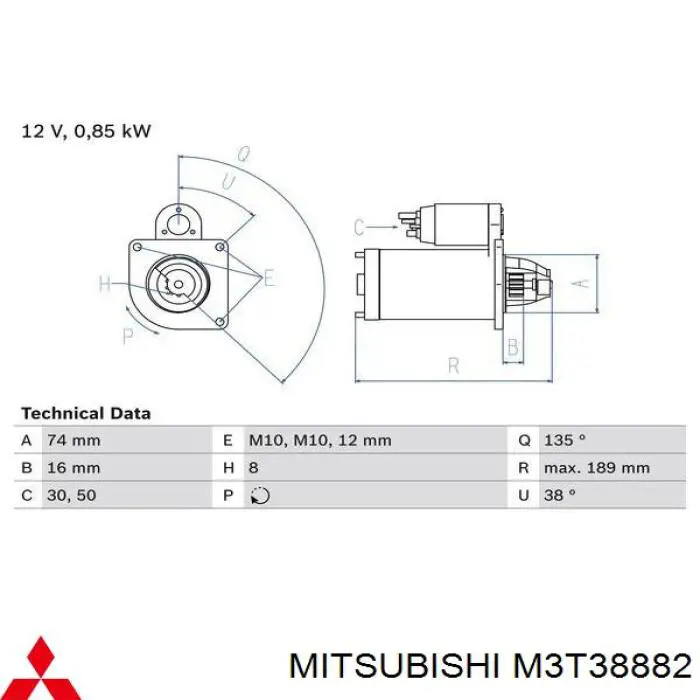 Do koszyka M3T38882 Mitsubishi Rozrusznik