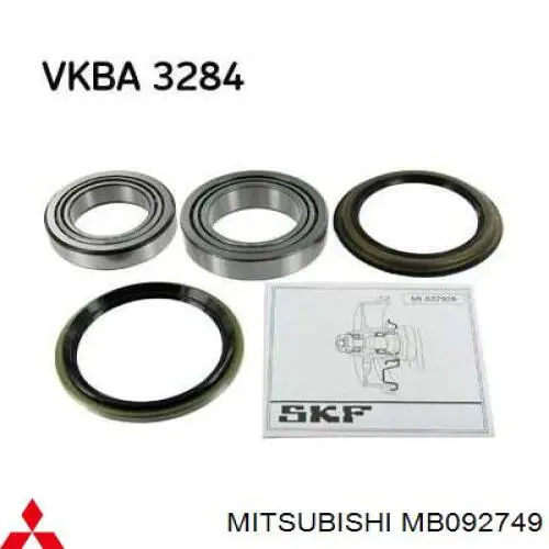 Do koszyka MB092749 Mitsubishi Łożysko piasty przedniej
