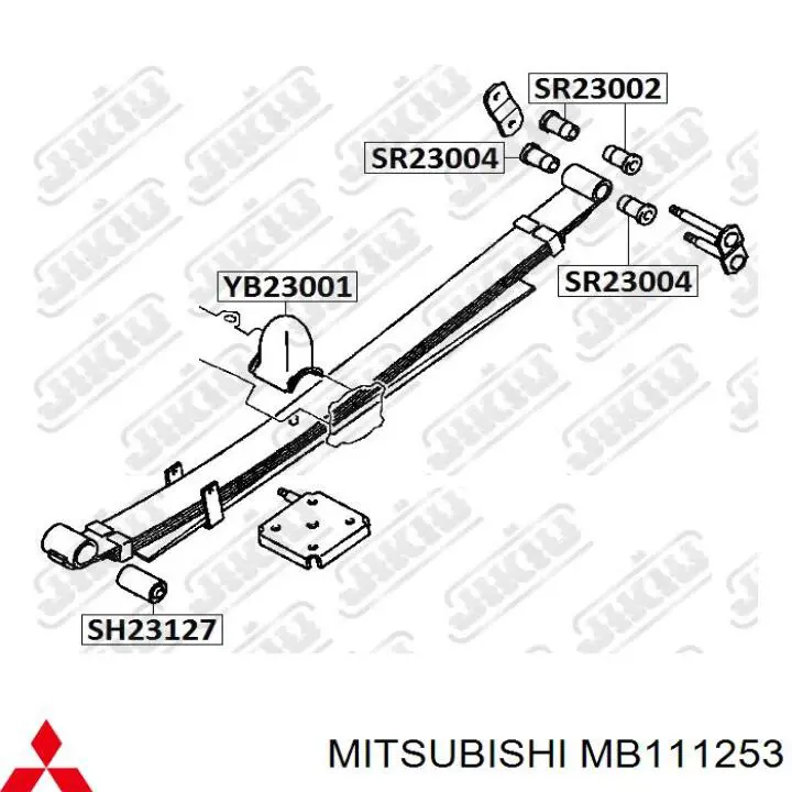Odbój resoru tylnego Mitsubishi MB111253 cena, od 23,61 USD