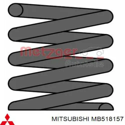 Sprężyna przednia Mitsubishi MB518157 cena, od 73,94 USD