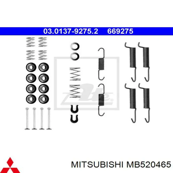 Zestaw naprawczy klocków hamulcowych Mitsubishi Space Runner (N1W, N2W)