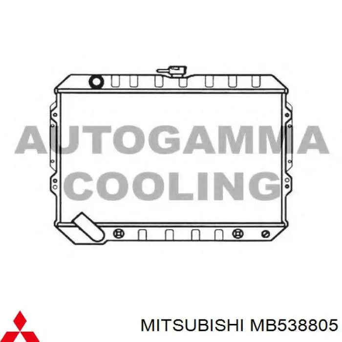 Chłodnica silnika Mitsubishi MB538805 cena, od 143,60 USD