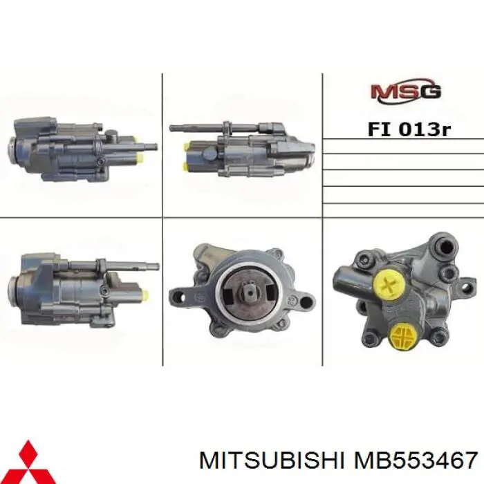 Do koszyka MB553467 Mitsubishi Pompa wspomagania hydraulicznego kierownicy