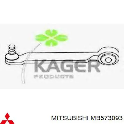 Do koszyka MB573093 Mitsubishi Wahacz zawieszenia przedniego dolny lewy