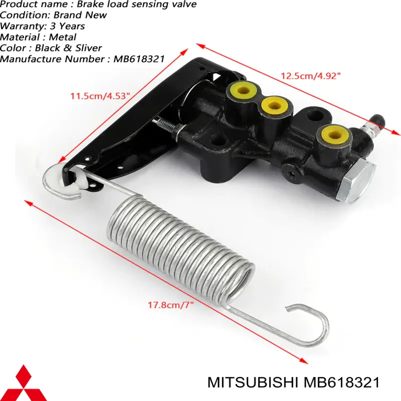 Regulator ciśnienia hamulców (regulator sił hamowania) Mitsubishi MB618321 cena, od 84,31 USD