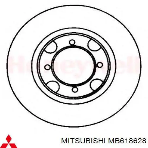 MB618628 Mitsubishi Tarcza hamulcowa przednia