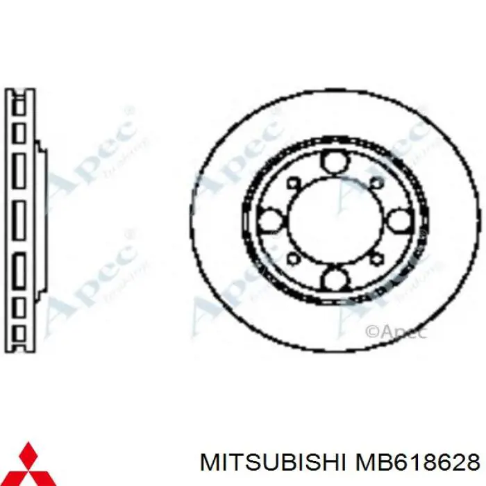 Do koszyka MB618628 Mitsubishi Tarcza hamulcowa przednia