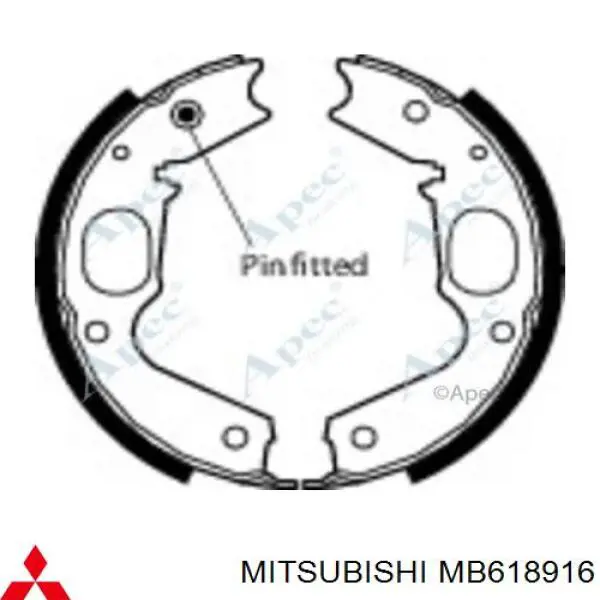 MB618916 Mitsubishi Klocki hamulca ręcznego