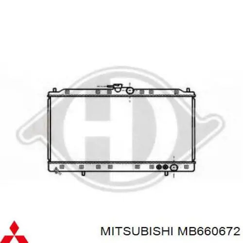 Do koszyka MB660672 Mitsubishi Chłodnica silnika