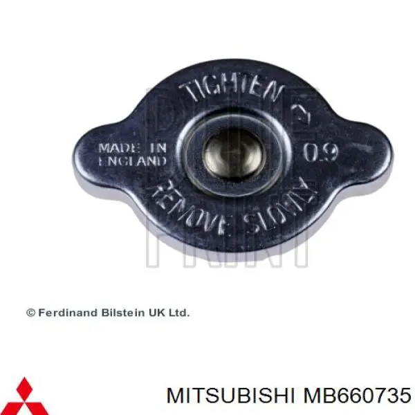Pokrywa (korek) chłodnicy Mitsubishi MB660735 cena, od 8,47 USD