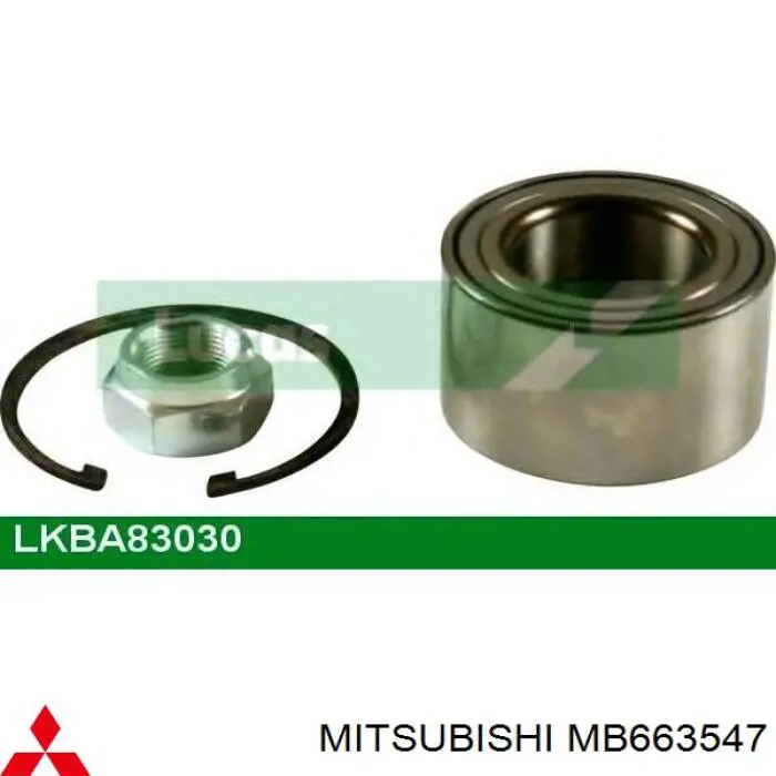 Lożysko piasty tylnej Mitsubishi MB663547 cena, od 26,82 USD