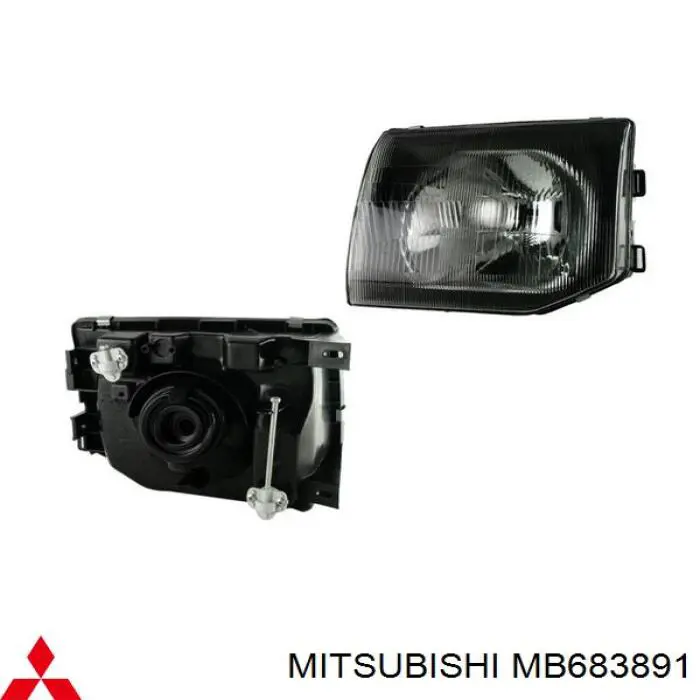 Reflektor lewy Mitsubishi MB831071 cena, od 78,32 USD