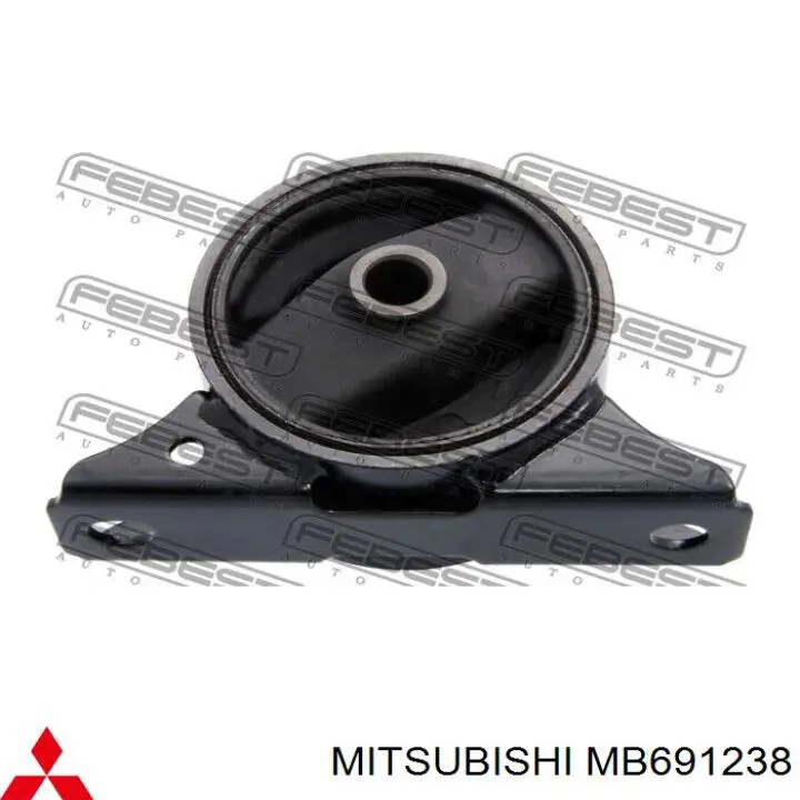 Do koszyka MB691238 Mitsubishi Poduszka (podpora) silnika tylna