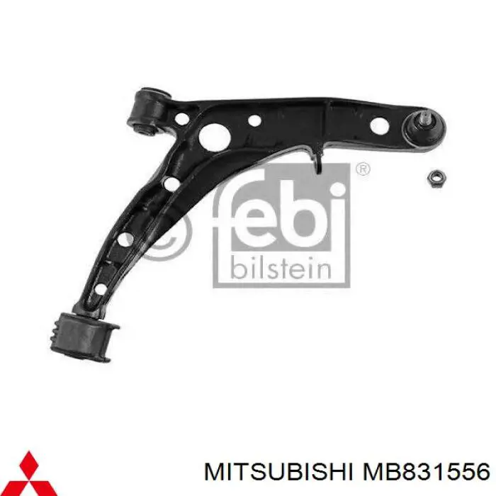 MB831556 Mitsubishi Wahacz zawieszenia przedniego dolny prawy