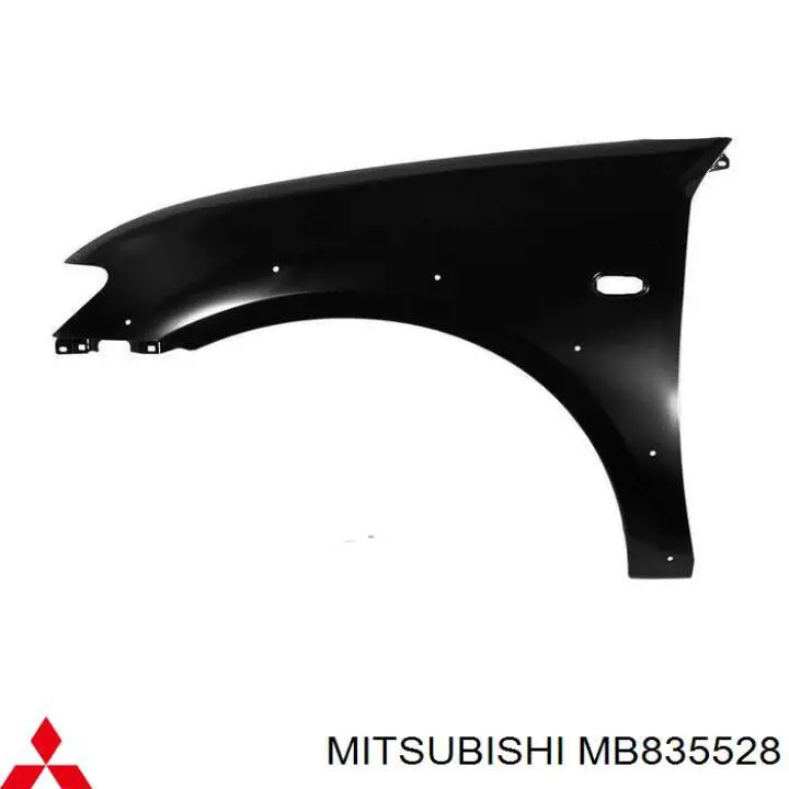 Do koszyka MB835524 Mitsubishi Błotnik przedni prawy