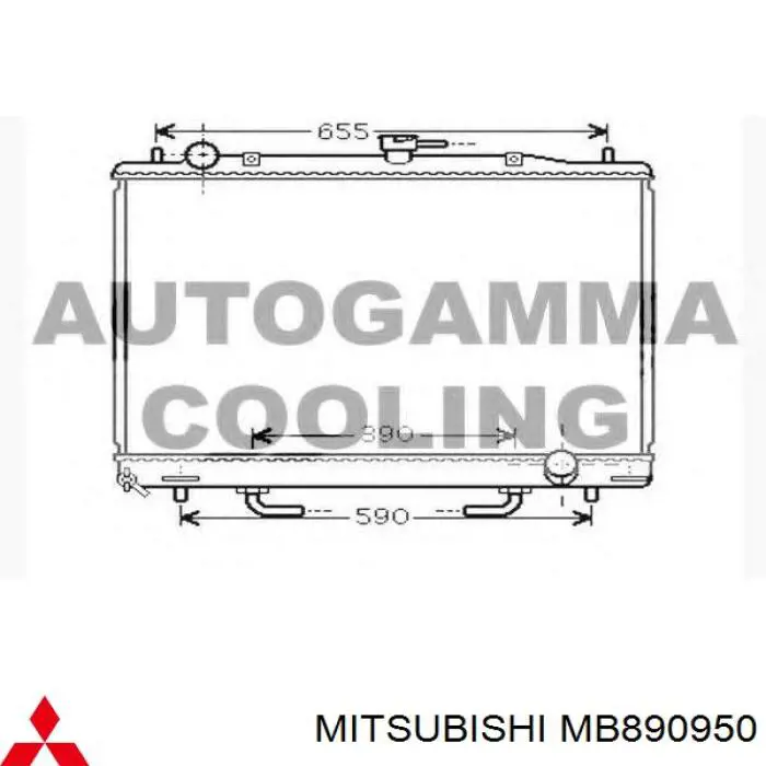 MB890950 Mitsubishi Chłodnica silnika