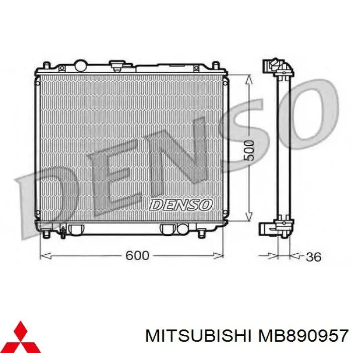 MB890957 Mitsubishi Chłodnica silnika