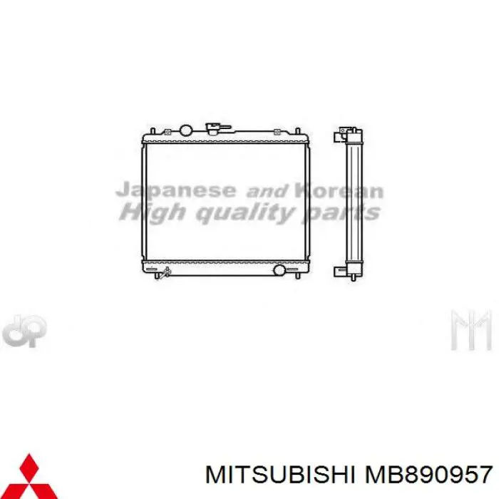 Do koszyka MB890957 Mitsubishi Chłodnica silnika