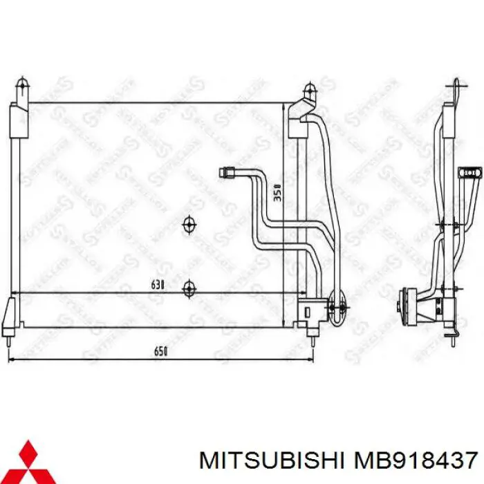Chłodnica klimatyzacji do Mitsubishi Pajero II Canvas Top V2W, V4W