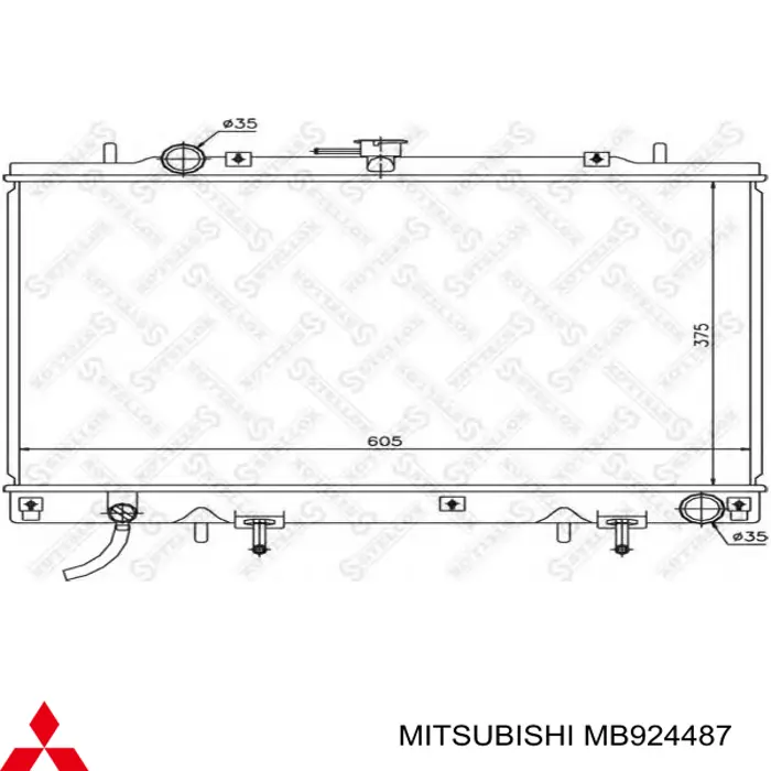 MB924487 Mitsubishi Chłodnica silnika