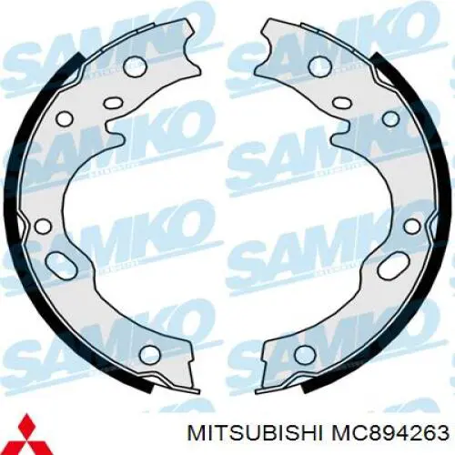 Do koszyka MC894263 Mitsubishi Klocki hamulca ręcznego