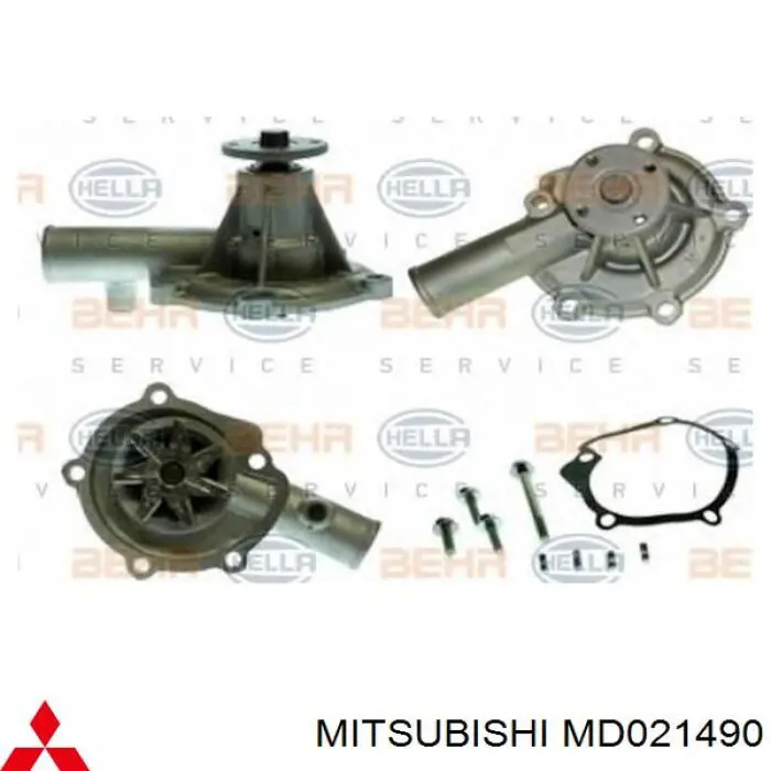 Do koszyka MD021490 Mitsubishi Pompa chłodząca wodna