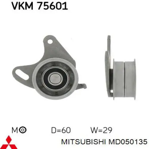 Do koszyka MD050135 Mitsubishi Rolka napinacza paska rozrządu