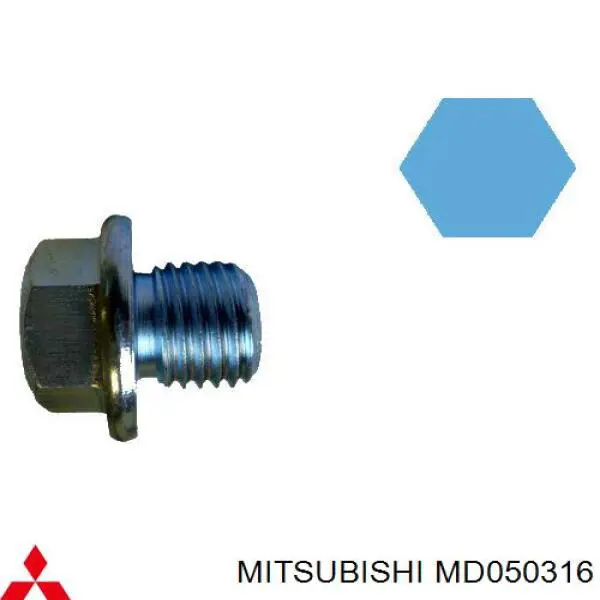 Do koszyka MD050316 Mitsubishi Korek miski olejowej silnika