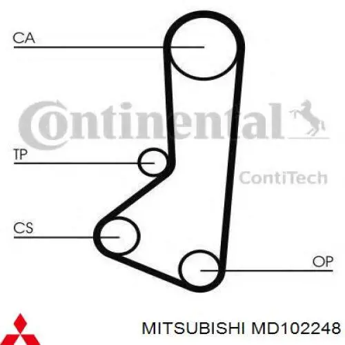 Do koszyka MD102248 Mitsubishi Pasek rozrządu