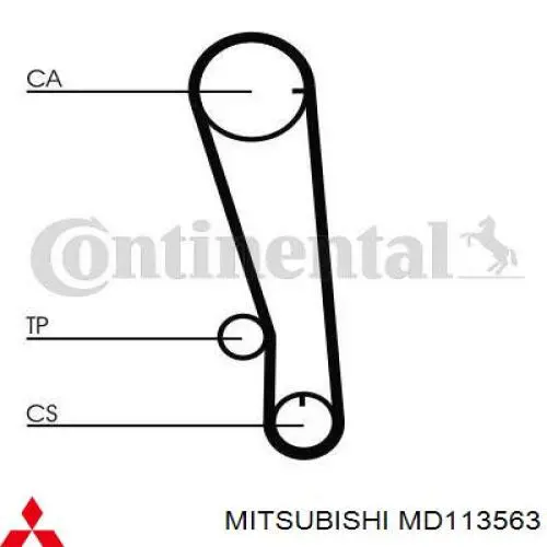 Do koszyka MD113563 Mitsubishi Pasek rozrządu