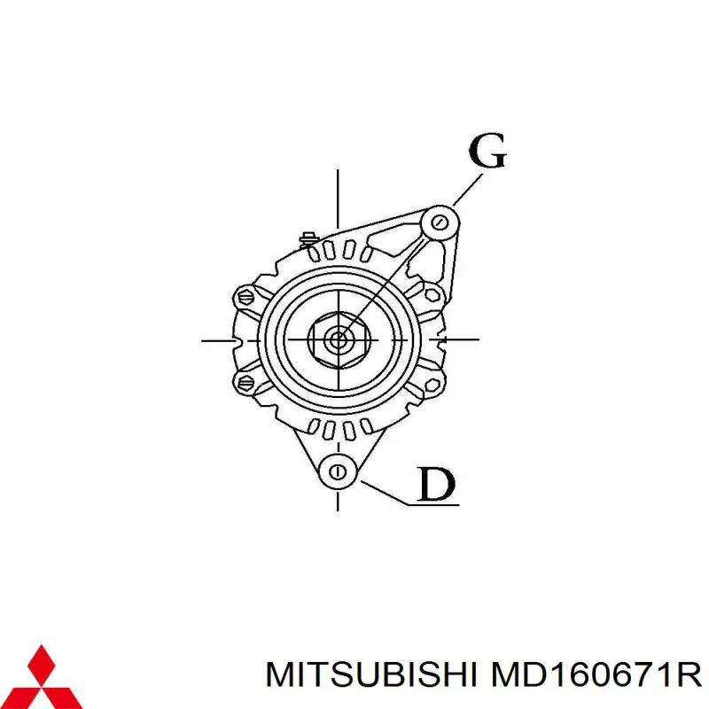 Alternator Mitsubishi MD160671R cena, od 186,00 USD