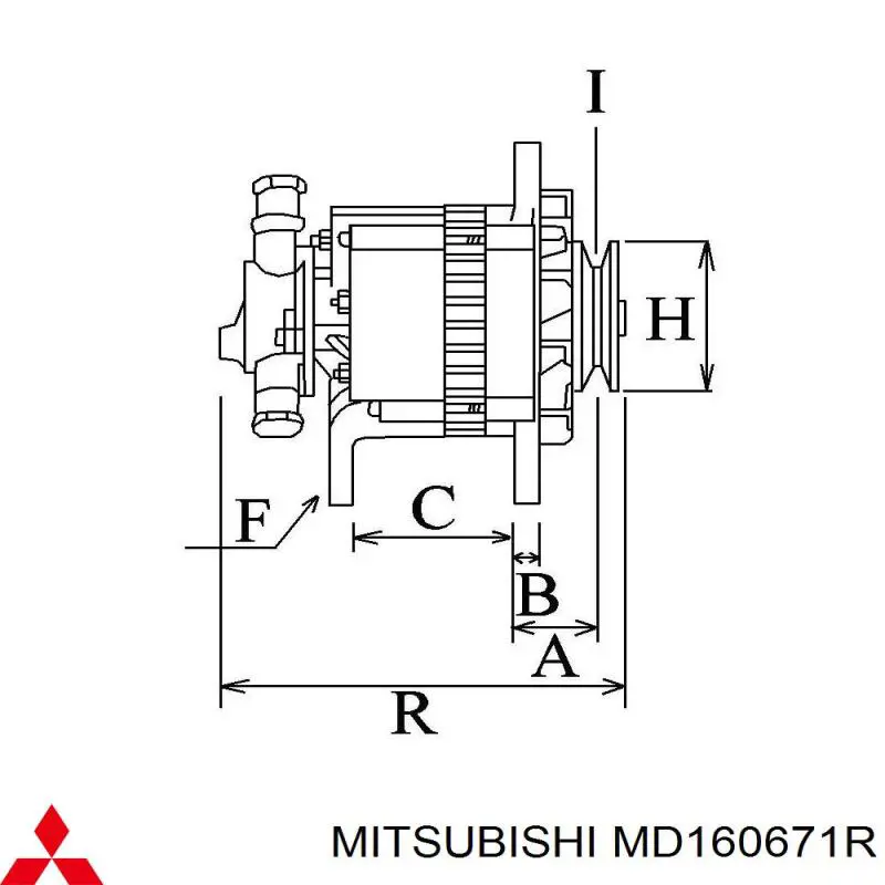 Do koszyka MD160671R Mitsubishi Alternator