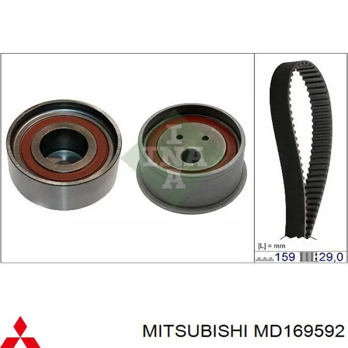 Do koszyka MD169592 Mitsubishi Rolka napinacza paska rozrządu