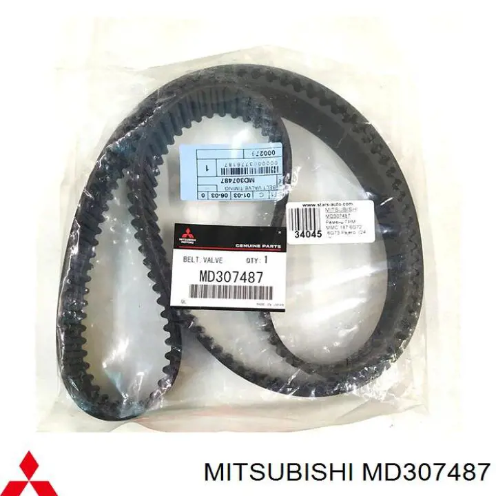 Pasek rozrządu Mitsubishi MD307487 cena, od 66,59 USD