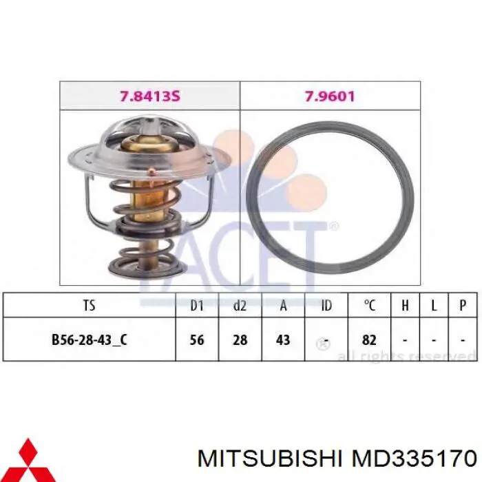 MD335170 Mitsubishi termostat