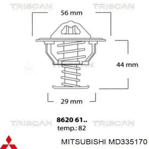 Termostat MD335170 Mitsubishi