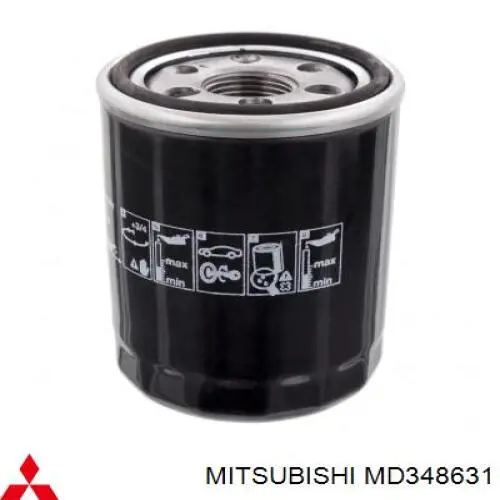 Filtr oleju Mitsubishi MD348631 cena, od 6,71 USD
