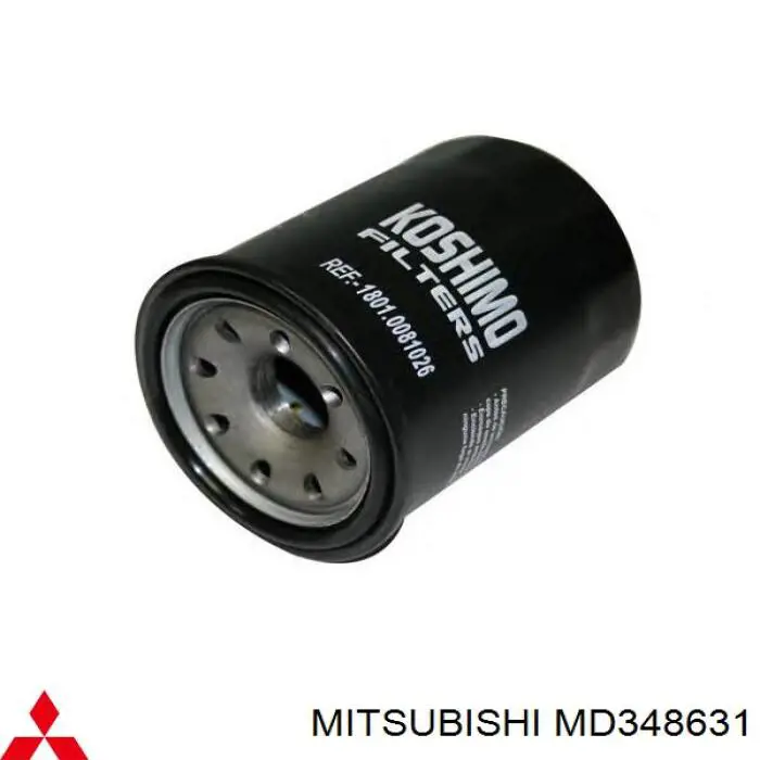 Filtr oleju Mitsubishi MD348631 cena, od 6,71 USD