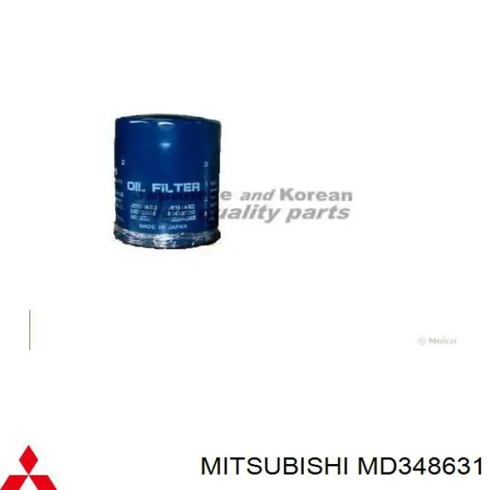 Do koszyka MD348631 Mitsubishi Filtr oleju