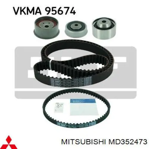 Do koszyka MD352473 Mitsubishi Rolka napinacza paska wyrównoważającego