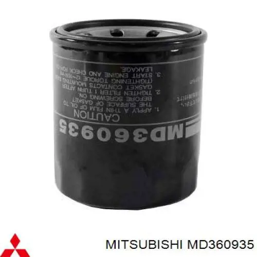 Do koszyka MD360935 Mitsubishi Filtr oleju